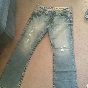 Express for Men loose low rise boot cut size 36×34
